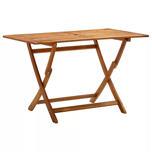 vidaXL tömör akácfa összecsukható kerti asztal 120 x 70 x 75 cm