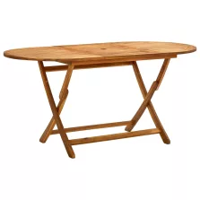   vidaXL tömör akácfa összecsukható kerti asztal 160 x 85 x 75 cm