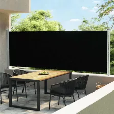   vidaXL fekete kihúzható oldalsó terasz-napellenző 600 x 160 cm