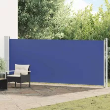   vidaXL kék behúzható oldalsó terasz-napellenző 600 x 160 cm