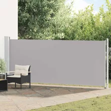   vidaXL szürke behúzható oldalsó terasz-napellenző 600 x 160 cm
