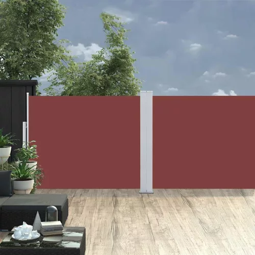 vidaXL barna kihúzható oldalsó terasz-napellenző 140 x 1200 cm