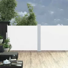   vidaXL krémszínű kihúzható oldalsó terasz-napellenző 170 x 1200 cm