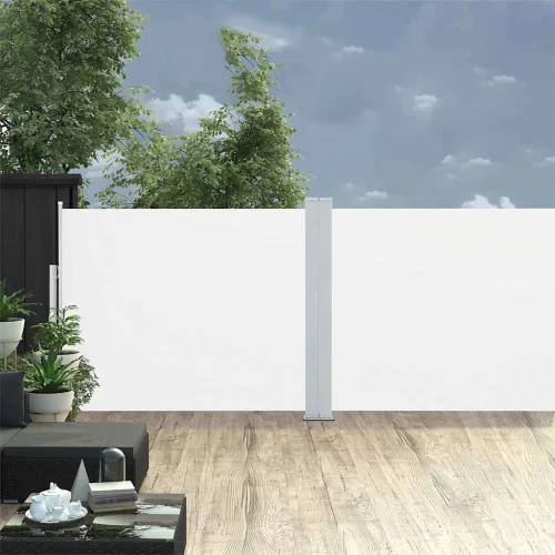 vidaXL krémszínű kihúzható oldalsó terasz-napellenző 170 x 1200 cm