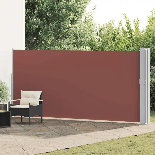 vidaXL barna kihúzható oldalsó terasz-napellenző 170 x 1200 cm