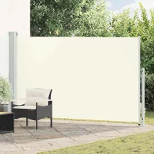   vidaXL krémszínű behúzható oldalsó terasznapellenző 180 x 300 cm