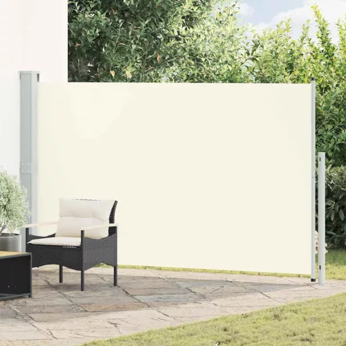 vidaXL krémszínű behúzható oldalsó terasznapellenző 180 x 300 cm