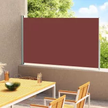  vidaXL barna behúzható oldalsó terasznapellenző 180 x 300 cm