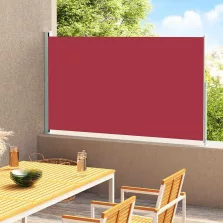   vidaXL piros behúzható oldalsó terasznapellenző 180 x 300 cm