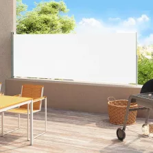   vidaXL krémszínű behúzható oldalsó terasznapellenző 180 x 500 cm