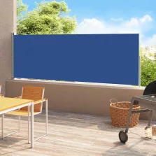   vidaXL kék behúzható oldalsó terasznapellenző 180 x 500 cm