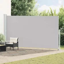   vidaXL szürke behúzható oldalsó terasznapellenző 200 x 500 cm