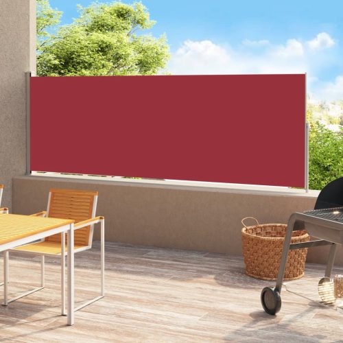 vidaXL piros behúzható oldalsó terasznapellenző 200 x 500 cm