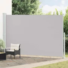   vidaXL szürke behúzható oldalsó terasznapellenző 220 x 500 cm