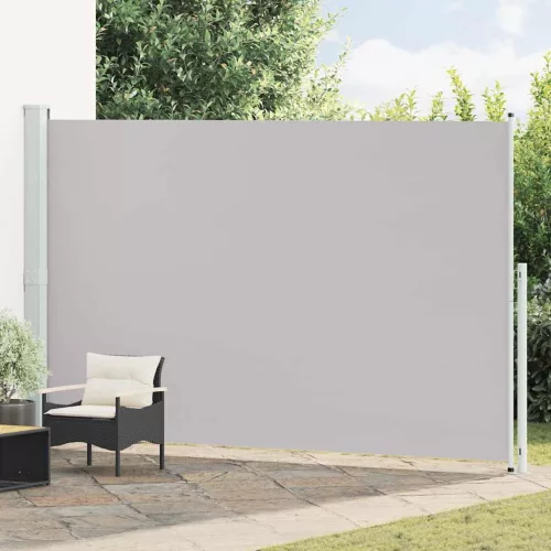 vidaXL szürke behúzható oldalsó terasznapellenző 220 x 500 cm