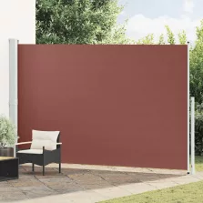   vidaXL barna behúzható oldalsó terasznapellenző 220 x 500 cm