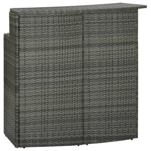 vidaXL szürke polyrattan kerti bárasztal 120 x 55 x 110 cm