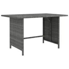  vidaXL szürke polyrattan kerti étkezőasztal 110 x 70 x 65 cm