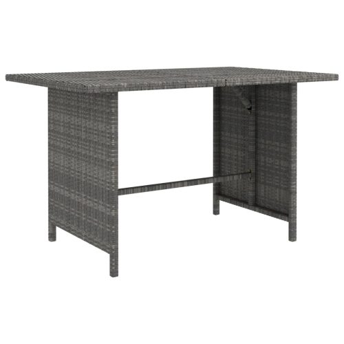 vidaXL szürke polyrattan kerti étkezőasztal 110 x 70 x 65 cm