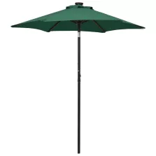   vidaXL zöld alumínium napernyő LED-világítással 200 x 211 cm