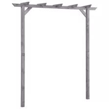   vidaXL szürke impregnált fenyőfa kerti pergola 200 x 40 x 205 cm