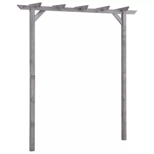 vidaXL szürke impregnált fenyőfa kerti pergola 200 x 40 x 205 cm