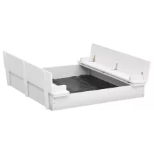 vidaXL fehér fenyőfa homokozó 95 x 90 x 15 cm