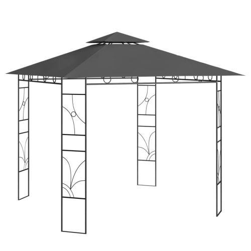 vidaXL antracitszürke pavilon 3 x 3 x 2,7 m 160 g/m²