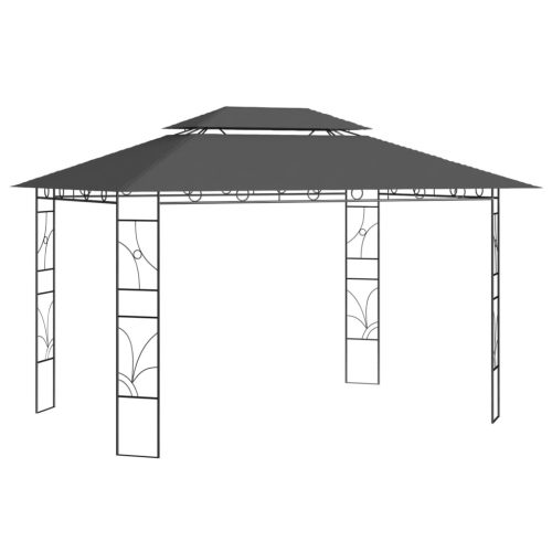 vidaXL antracitszürke pavilon 4 x 3 x 2,7 m 160 g/m²