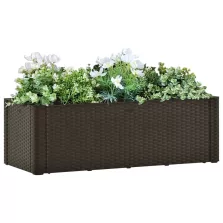   vidaXL mokkaszínű kerti magaságyás öntözőrendszerrel 100 x 43 x 33 cm