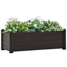   vidaXL antracitszürke kerti PP magaságyás 100 x 43 x 35 cm