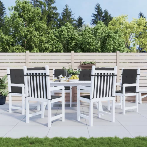 vidaXL 6 db fekete oxford szövet háttámlás székpárna 100x50x3 cm