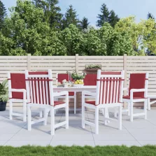   vidaXL 6 db bordó oxford szövet háttámlás székpárna 100x50x3 cm