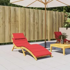 vidaXL piros oxford szövet napozóágy párna 186x58x4 cm