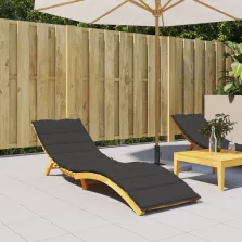   vidaXL fekete oxford szövet napozóágy párna 200 x 50 x 3 cm