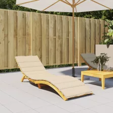   vidaXL bézs oxford szövet napozóágy párna 200 x 60 x 3 cm