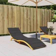   vidaXL fekete oxford szövet napozóágy párna 200 x 60 x 3 cm