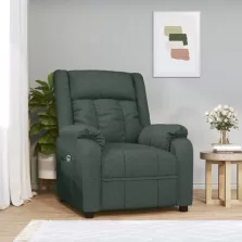 vidaXL sötétzöld szövet elektromos dönthető fotel