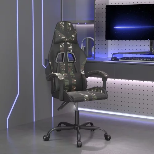 vidaXL fekete és terepszínű műbőr játékszék