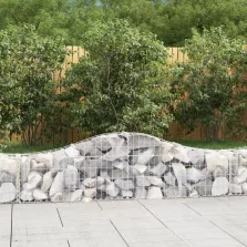   vidaXL 9 db íves horganyzott vas gabion kosár 200x30x40/60 cm
