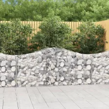   vidaXL 11 db íves horganyzott vas gabion kosár 200x30x80/100 cm