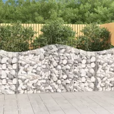   vidaXL 2 db íves horganyzott vas gabion kosár 200x30x100/120 cm