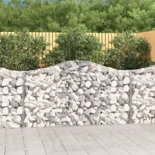   vidaXL 7 db íves horganyzott vas gabion kosár 200x30x100/120 cm