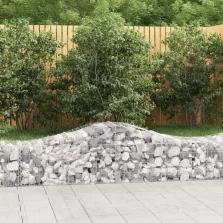   vidaXL 5 db íves horganyzott vas gabion kosár 200x50x40/60 cm