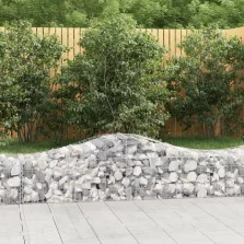   vidaXL 15 db íves horganyzott vas gabion kosár 200x50x40/60 cm