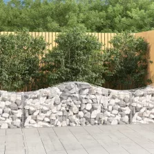   vidaXL 3 db íves horganyzott vas gabion kosár 200x50x60/80 cm