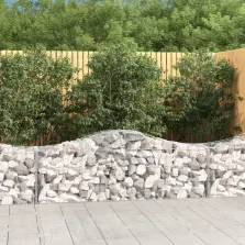   vidaXL 10 db íves horganyzott vas gabion kosár 200x50x60/80 cm