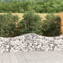   vidaXL 15 db íves horganyzott vas gabion kosár 200x50x60/80 cm