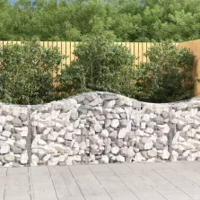   vidaXL 5 db íves horganyzott vas gabion kosár 200x50x80/100 cm