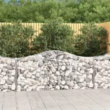   vidaXL 15 db íves horganyzott vas gabion kosár 200x50x80/100 cm